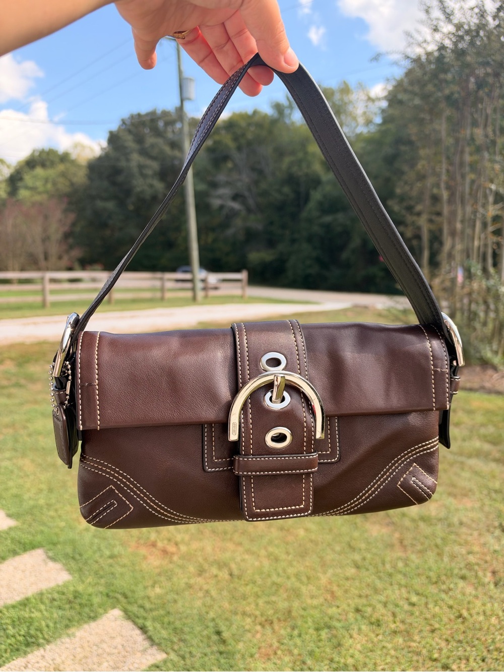 Coach Brown Leather Shoulder Bag